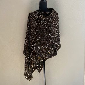 $3/25 Joan Rivers Off The Shoulder Black & Gold Sequin Shall